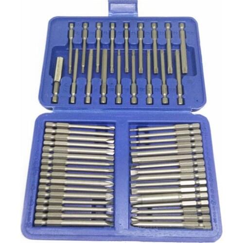 50pcs CRV Steel Triangle Head Screwdriver Bits Steel 1/4 Hex Shank Torx Hex Star Phillips Spanner Tamper Proof Kit Hand Tools