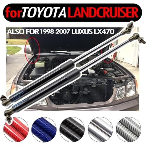 Carbon fiber Auto Bonnet Hood Gas Struts Shock Struts Lift Supports for Toyota Landcruiser 100 for Lexus Land cruiser 1998-2007