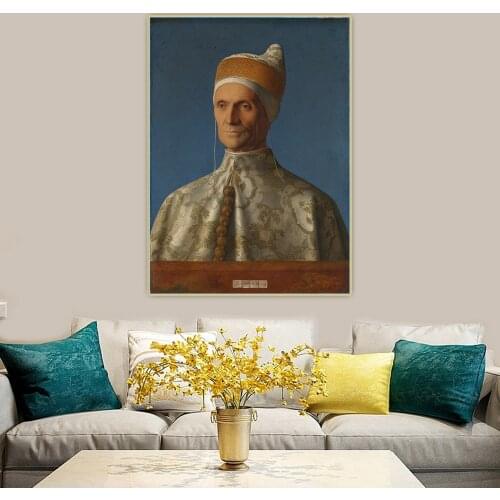 Citon Giovanni Bellini《Doge Leonardo Loredan》Canvas Oil Painting Artwork Poster Picture Wall Background Decor Home Decoration