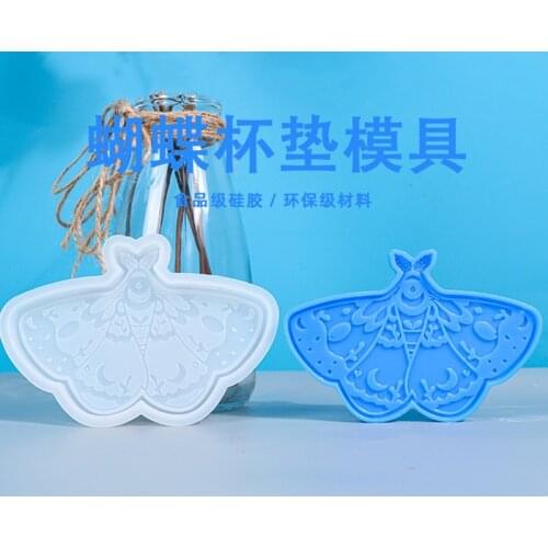 DIY butterfly table/coaster mirror surface silicone mold UV resin crafts decoration mold kitchen tools