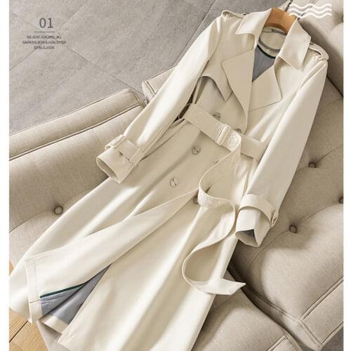 Fafallduo Women's Double Breasted Trench Coats