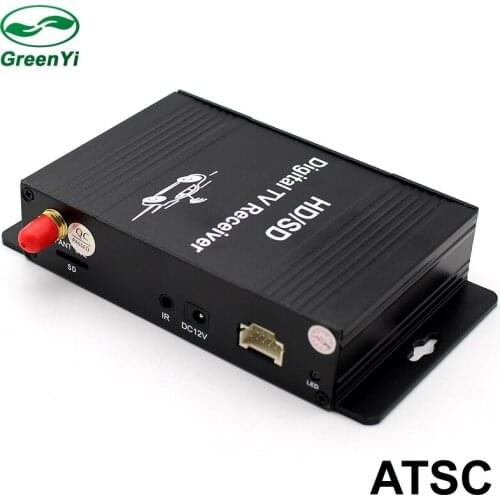 GreenYi Digital TV DVB-ATSC ATSC Car TV Receiver Box For Car DVD Android 5.1/6.0/7.1/8.0 For United States, Mexico, South Korea
