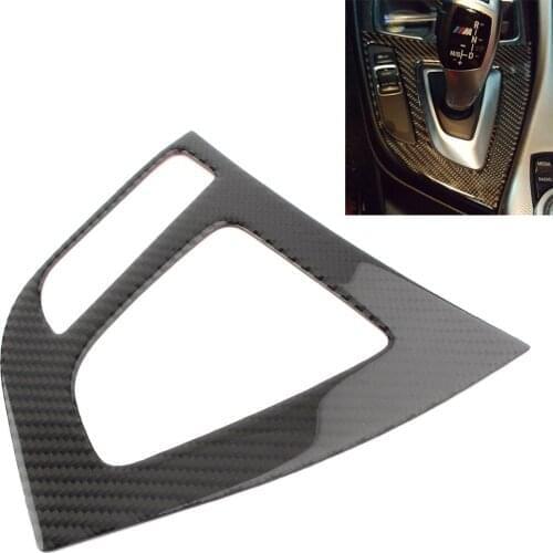 Carbon Fiber ABS Car Gear Shift Box Panel Frame Molding Protector Trim Cover For BMW F20 F21 1 Series 2012 2013 2014 2015