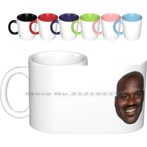 Shaquille O'neal-What A Head Ceramic Mugs Coffee Cups Milk Tea Mug Shaq Shaquille Oneal Oneale Basketball Sport Head Miami Suns