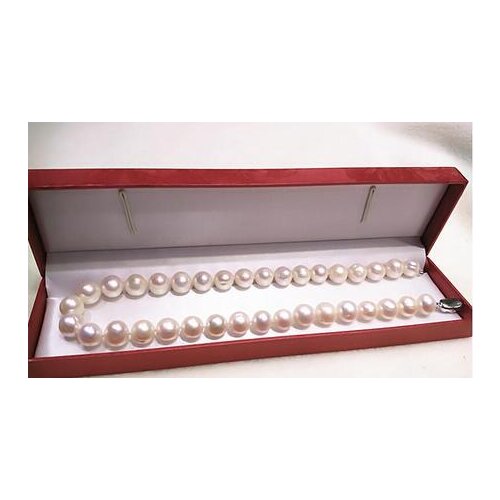 Classic natural 13mm south sea baroque white pearl necklace 18inch 925s KKK