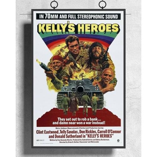 L493 KELLYS HEROES Movie Silk Fabric Poster Art Decor Indoor Painting Gift