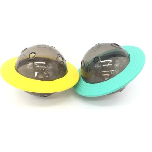Flying Saucer Dog Game Flying Discs Toys Cat Chew Leaking Slow Food Feeder Ball Puppy IQ Training Toy Anti Choke Puzzle Dogs
