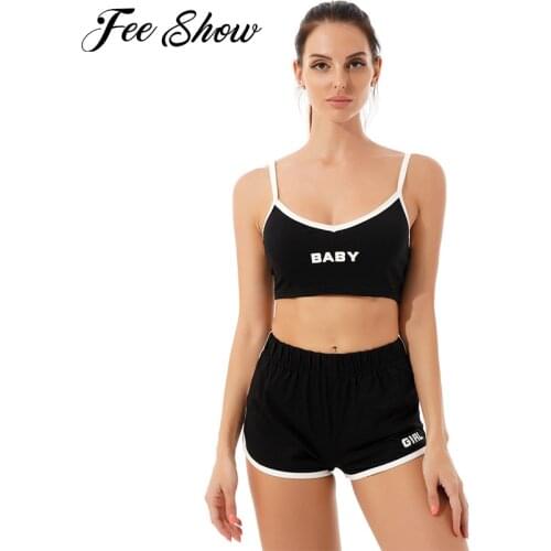 Summer Yoga Sets Women Gym Clothes Fitness Sport Suit Cotton Two Piece Sport Vest Tops and Shorts Set Workout Outfits Sportswear
