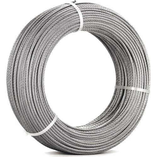 T316 Marine 1/8 Inch Stainless Steel Aircraft Wire Rope for Deck Cable Railing Kit,7x7 100/164 Feet