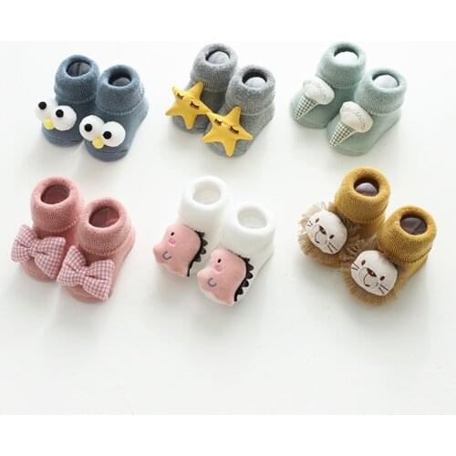 Cartoon Animal Baby Socks Anti Slip Floor Socks Baby Girl Cotton Socks Infant Socks for Children Indoor Sock Shoes Foot Socks