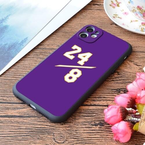 For iPhone 24 8 Kobe Print Soft Matt Apple iPhone Case