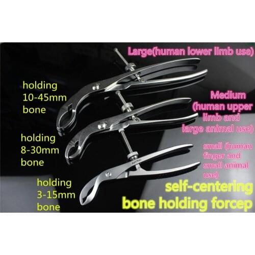 Medical orthopedic instrument self centering bone holding forcep finger upper lower limb Automatic plate holder VET small Animal