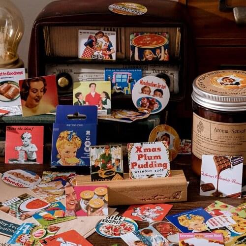 45Pcs/box Retro Art Collection journal Stickers For Planner Diy Crafts Embelishment Decoration Diary Phone Stickers