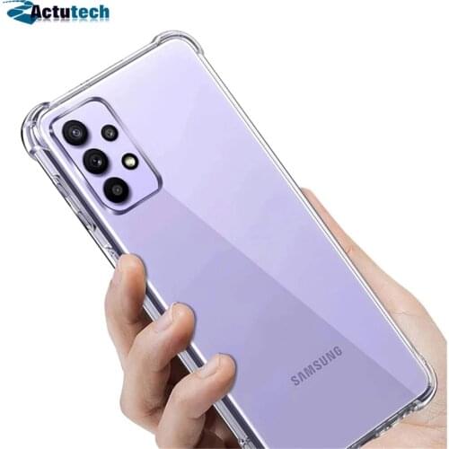 Transparent Case For Samsung Galaxy A12 A32 A52 A72 A42 A02 Shockproof Phone Case A51 A71 A02S a12 a52 Silicone Case Back Cover