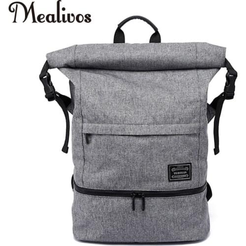 Mealivos 18.5 inches Water Resistant Casual Laptop Backpack With Shoe Compartment Large Capacity Student Backpack