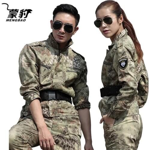 Uniforme Militar Yellow Python Tactical Suit Military CS Uniform Men Tatico Army Combat Militaire Camouflage Clothing Female