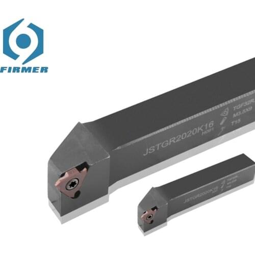 Lathe Grooving Tool Holder JSTGR1616 H16C / JSTGR2020 K22C External Boring Tool Holder Cutter Bar For TGF Carbide Insert