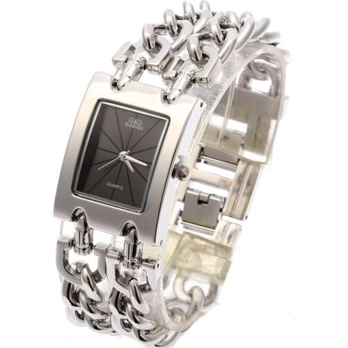 G&D Women Wristwatches Quartz Watches Dress Watch Relogio Feminino Gifts Reloj Mujer Top Brand Luxury Casual Lady Silver Jelly