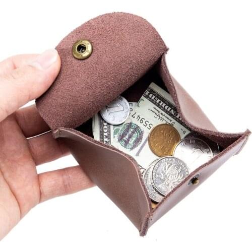 066F PU Leather Coin Purse Earbuds Earphone Holder Pouch for Women Men Small Wallet Change Pouch Organizer