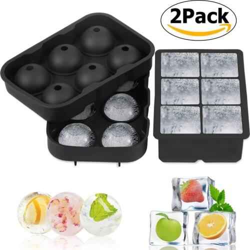 1PC Silicone Ice Cube Maker Form For Ice Candy Cake Pudding Chocolate Molds Easy-Release Square Shape Ice Cube Trays Molds