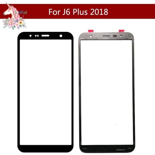 10Pcs/lot For Samsung Galaxy J6+ J6 Plus 2018 J610 J610F SM-J610F/DS Touch Screen Outer Glass TouchScreen Lens Front Panel