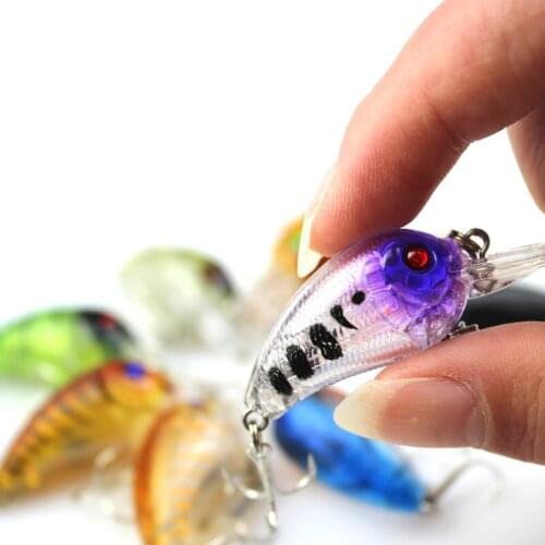 100pcs/lot Crank Fishing Lures artificial 2015 new 4.5cm bait road and small rock fat bait fishing suit essential