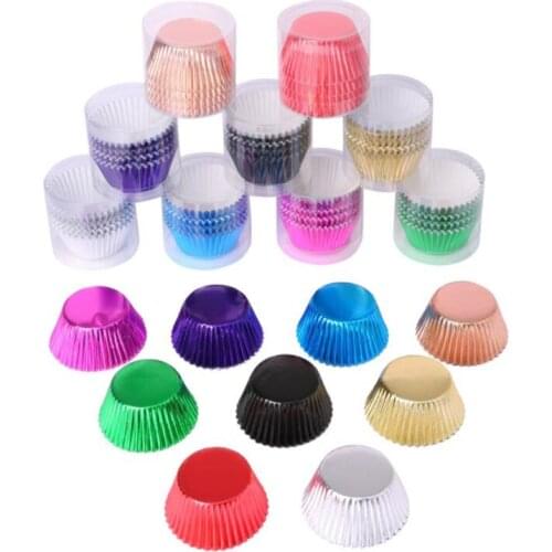 100pcs Colorful Paper Box Cake Cupcake Liner Decorating Tools Paper Cupcake Baking Muffin Case Cup Party Tray Cake Mold