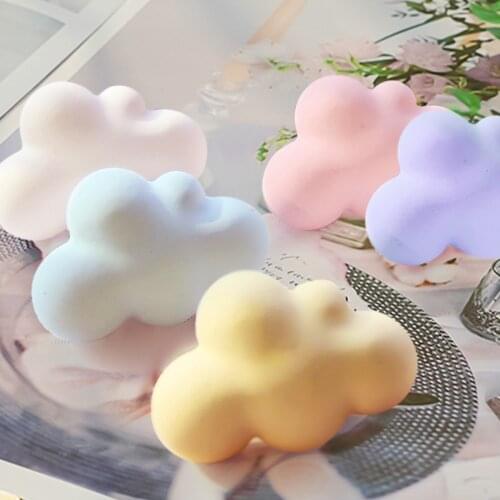 3pcs Cloud Shape Chocolate Silicone Mold Mousse Fondant Ice Cube Mould Pudding Candy Soap Candle Mold Baking Cake Decoration Too