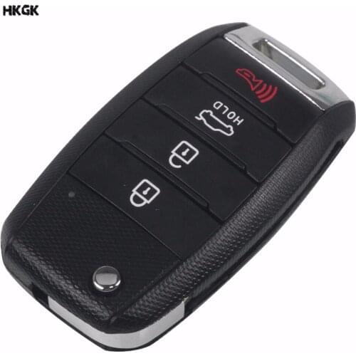 4 Button Flip Folding Remote Key Shell Replacement for KIA K2 K3 K5 Carens Cerato Forte Car Cover Housing