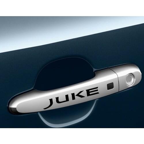 4PCS Car Styling Door Handle Decals Auto Decor Stickers For Nissan Juke Sport Graphical Vinyl Reflective Decals Car Accessories