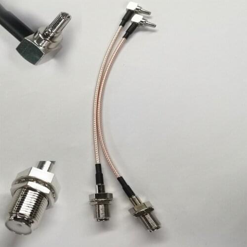 5PCS/Lot F Female Jack To CRC9 Male Right Angle Plug RF Pigtail cable for Huawei USB Modems RG316 15CM/20CM/30CM