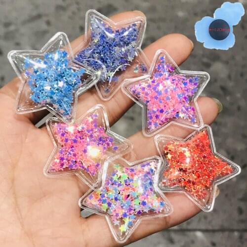 Hot Sales 1PCS Shiny Stars Children Garden Shoes Decoration Resin Shoe Charms For Kids Shoes Accessories Party Gifts