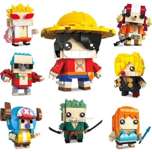 One Piece brickheadz Luffy Chopper Franchi DIY small particle hand-made building block toy