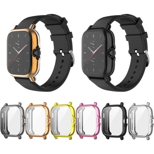 For Amazfit GTS 2e Case TPU Protective Full Cover Screen Protector Shell Frame for Xiaomi Huami Amazfit GTS 2 2e Watch Bumper