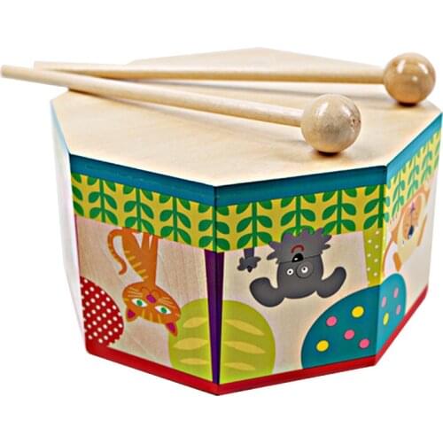 Toddler Musical Hand Drum Wooden Percussion Instruments Toy For Kids Preschool Educational, Musical Toys For Boys And Girls
