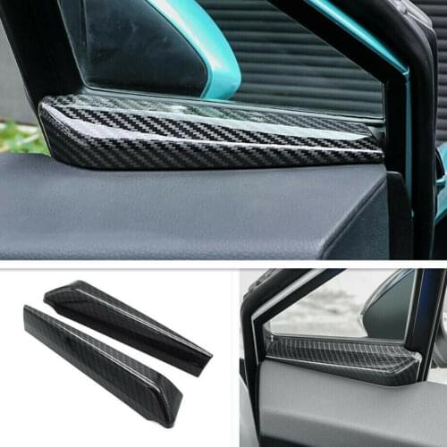 For Toyota CHR C-HR 2016-2020 Carbon Fiber Inner Triangle Frame Decor Trim Cover car accessories