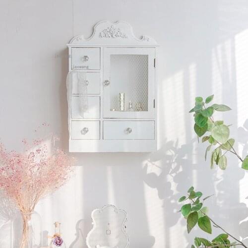 French Cosmetic Lipstick Wall-mounted Storage Box Bangles Bracelets Drawer Type Jewelry Organizer Perfume Mask Storage Cabinet