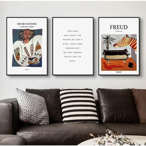French freud Henri Matisse English letter Female Portrait modern decorative Picture Canvas Wall Art Poster for room office decor