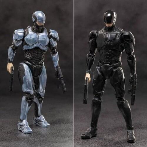 HIYAToys 1/18 Scale 10cm Robot Police Figure Model LR0083/LR0085 Mini Soldier Action Figure Toys for Fans Collection