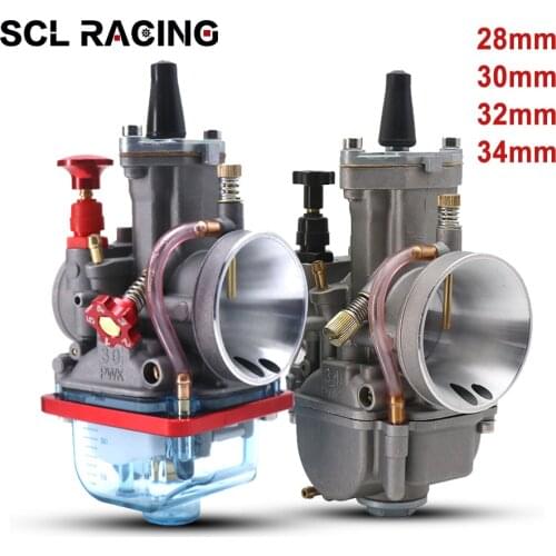 SCL Racing Motorcycle 28 30 32 34mm PWK Motorcycle Carburetor Carb with Power Jets For 2T 4T Keihin Koso OKO ATV Dit Pit Bike