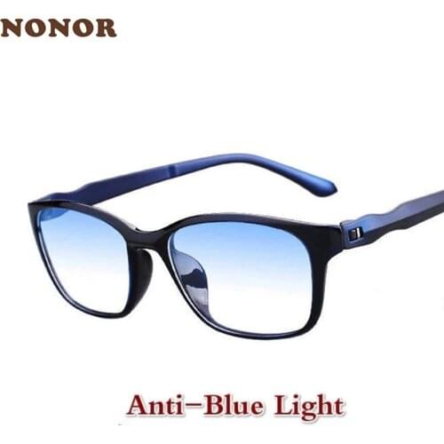 NONOR Blue Light Blocking Glasses Men Women Anti-Blue Light Eyeglasses TR90 Computer Eyewear Female Eyewear Glasses for Men