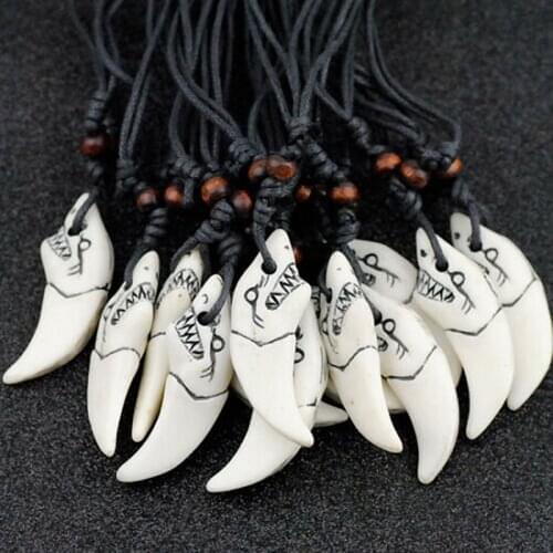 Jewelry wholesale lots 12pcs cool carving Shark tooth Pendants surfing Necklaces Gifts XL66