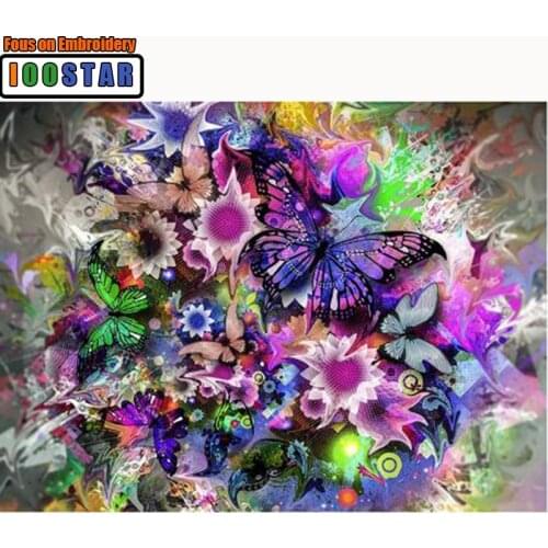 Full Drill Square Diamond 5D DIY Diamond Painting"Pretty butterfly"Diamond Embroidery Cross Stitch Rhinestone Mosaic Painting