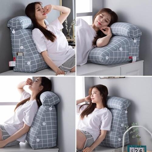 Bedside tatami triangle cushion large cushion soft waist cushion Office sofa pillow neck and waist cushion