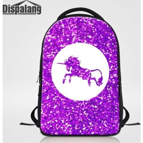 Dispalang Unicorn Laptop Backpack For 14 Inch Notebook Cartoon Animal Custom School Bags For College Student Women Men Backpacks