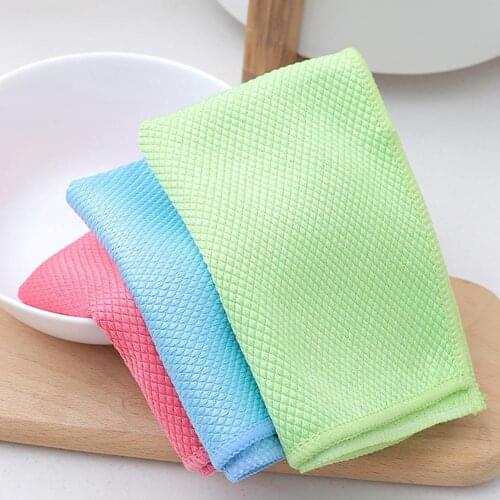 Cleaning Cloth Absorbent Multicolor Microfibre Kitchen Towels Dish Quick Drying Practical Kitchen Accessory Tool Utensils Gadget