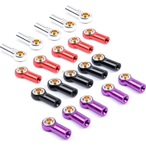 5PCS Aluminum M3 Metal Ball Head Holder For SCX10 Link Rod End Ball Joint for 1/10 1:10 RC Car Truck Buggy Crawler