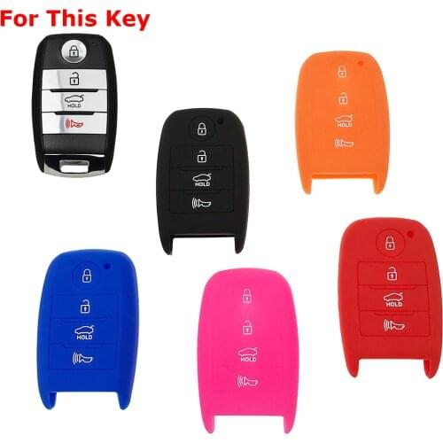 4 Buttons Remote Silicone Rubber Car Key Cover Case Holder Protector Shell for KIA k3 k5 Grand Carnival Sorento Sedona Sportage