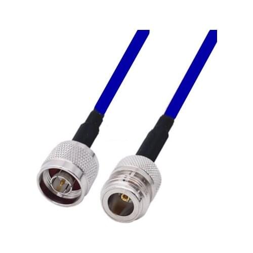 Blue Soft RG142 Double Shielded N Male To N Female Connector RF Coaxial WIFI Antenna Coax Low Loss Cable 50ohm