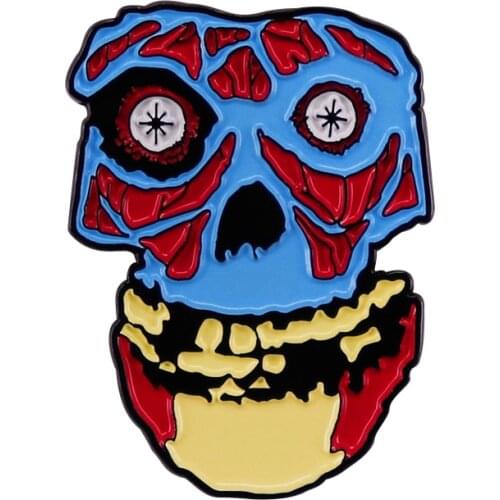 Horror Punk Rock Band Misfits Music Skull Face Brooch Pins Enamel Badges Lapel Pin Brooches Jackets Fashion Jewelry Accessories